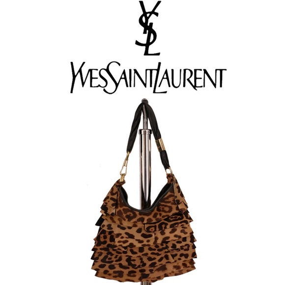 Yves Saint Laurent Handbags - Vintage Yves Saint Laurent St Tropez Leopard Bag